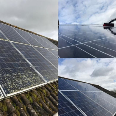 Solar panel cleaning